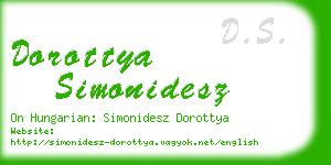 dorottya simonidesz business card